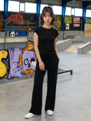NRC Wide Leg Jersey Drawstring Pants