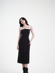 SMARTEN Corset Midi Dress