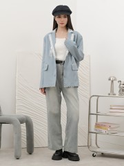 ELITE SMARTEN LACE ADD ON BLUE BLAZER