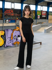 NRC Knit Flower Embroidery Sheer Tee