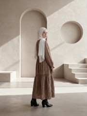 EID Tiered Embroidery Maxi Dress