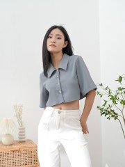 Jessa Semi Crop Shirt