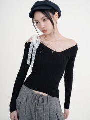 SMARTEN Lace Combi Knit Wear