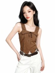 Avery Linen Combo Top