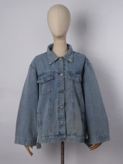 SMARTEN OVERSIZE LIGHT BLUE DENIM JACKET