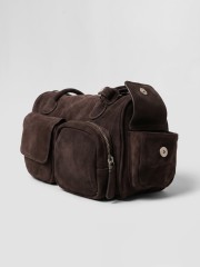 'OZARA' Multipocket GenuineLeatherSuedeShoulderBag
