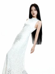 ELITE Bella High Neck Embroidery White Long Dress