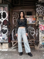 JR CORE NRC Tribal Pattern Crop Tee