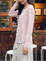 PG Oversize Sheer Wide Neck Tee