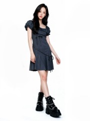 Faye Grid Lines Dress