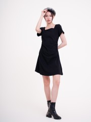 DITOX Square Neck Paddle Jersey Dress