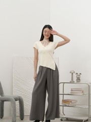 SMARTEN Button Up Knit Tee