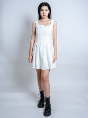 PT Metal V Square Neck Mini Dress