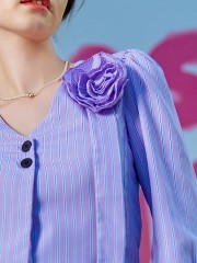 SEA 3D Flower Sewn Shirt