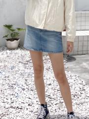00 Washed Denim Skort
