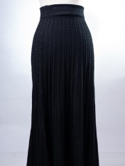 WW Plait Pattern A Line Knit Midi Skirt