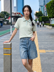 JR NRC Sporty & Slay Polo Stripes Tee