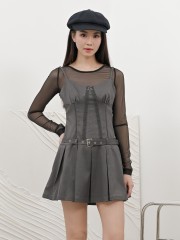 SMARTEN Onni Bottom Pleats Dress with Belt