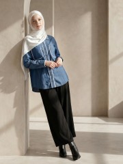 EID Zafina Lace Accent Denim Shirt