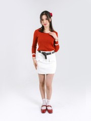 CNY Lace Outline Knit Top