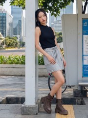 JR NRC Unfinished Edge Sweat Skort