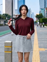 JR NRC Sheer Hoodie Zip Up Long Top