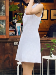 PG Ribbon Tied Peplum Dress