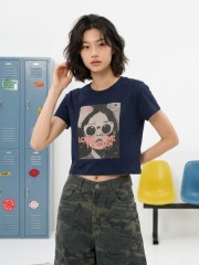 JR CORE NRC Long Live Queen Semi Crop Tee