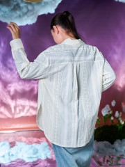 WW Off White Oversize Embroidery Shirt