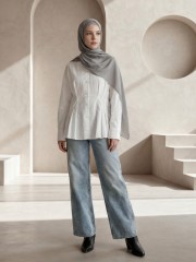 EID Aisha Front Waist Sewn Pleats Shirt