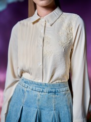 WW Rana Pleats Combi Embroidery