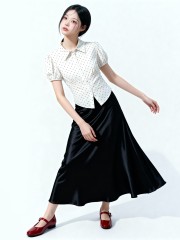 Jess Polka Back Elastic Shirt