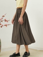 CNY24 Pleats Midi Skirt