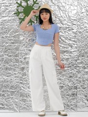 Corset Square Neck Crop Tee