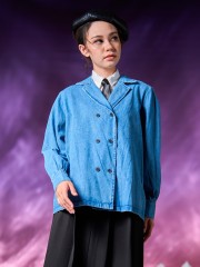 WW Blaze Collar Light Denim Blazer