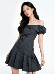 Faye Grid Lines Dress