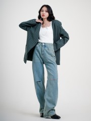 SMARTEN LIGHT DENIM POCKET RIP JEANS