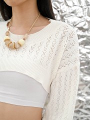 Rachel Crop Poncho Knit 