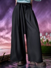 WW Rihanna Wide Leg Belted Tied Pants