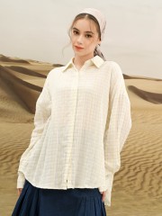 EID4 Oversize Grid Lines Shirt