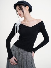 SMARTEN Lace Combi Knit Wear