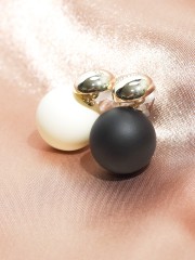 Monochrome Enamel Earrings