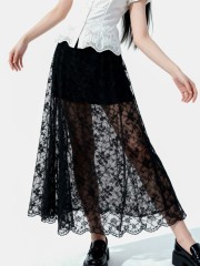 Ellen Sheer Lace With Inner Short Skirt