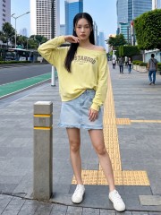 JR NRC Ruffles Pocket Light Denim Mini Skort