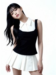 Detachable Collar With Low Neck Top