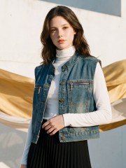 EID Arora Pocket Zip Denim Vest