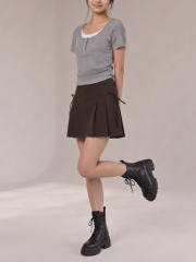 JR CORE Fron Layer Low Round Neck Tee