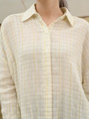 EID4 Oversize Grid Lines Shirt