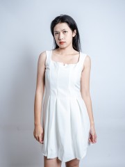 PT Metal V Square Neck Mini Dress