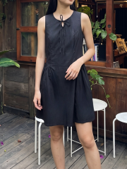 PG Ribbon Tied Peplum Dress